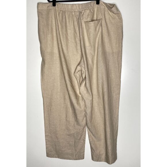 New Old Navy Linen Blend High-Waisted Wide-Leg Taylor Pants Women's Size 3X - Picture 8 of 9